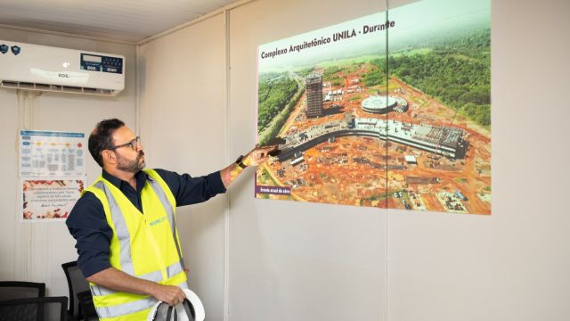 Itaipu acompanha avanço das obras do campus da Unila em Foz do Iguaçu