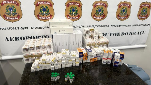 PF intercepta esquema de medicamentos contrabandeados e prende dois jovens em aeroporto de Foz do Iguaçu